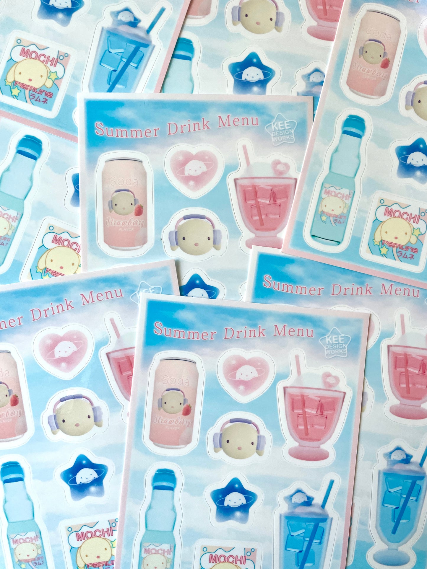 Summer Dessert Menu Stickers