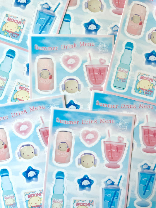 Summer Dessert Menu Stickers