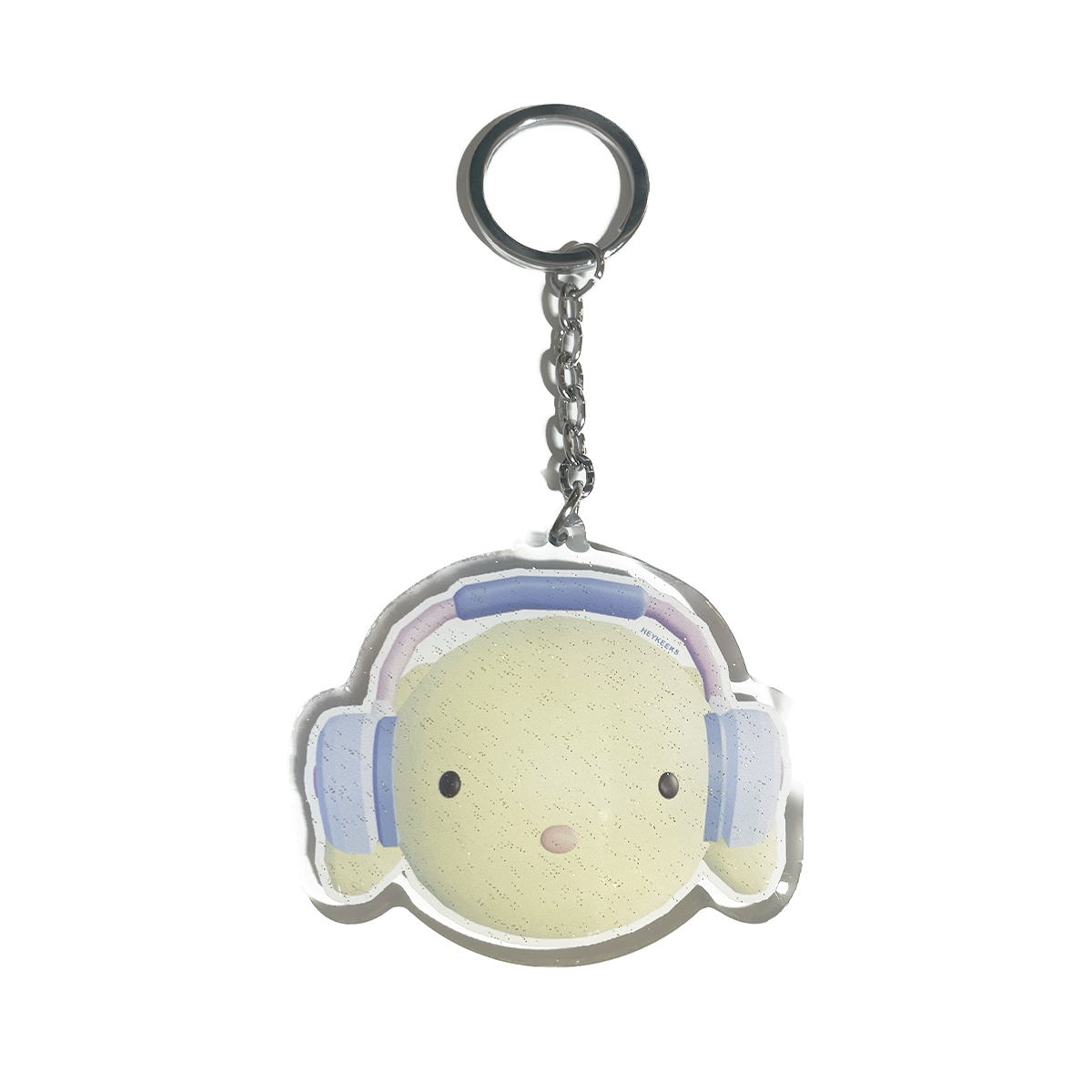 Mochi + Headphones Keychain